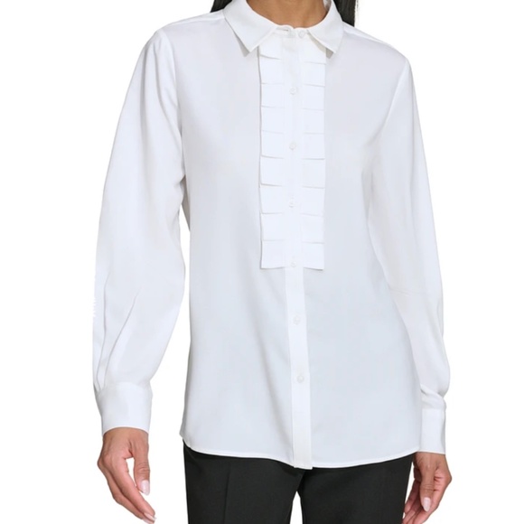 Karl Lagerfeld for Macy's- White Blouse - Picture 1 of 2